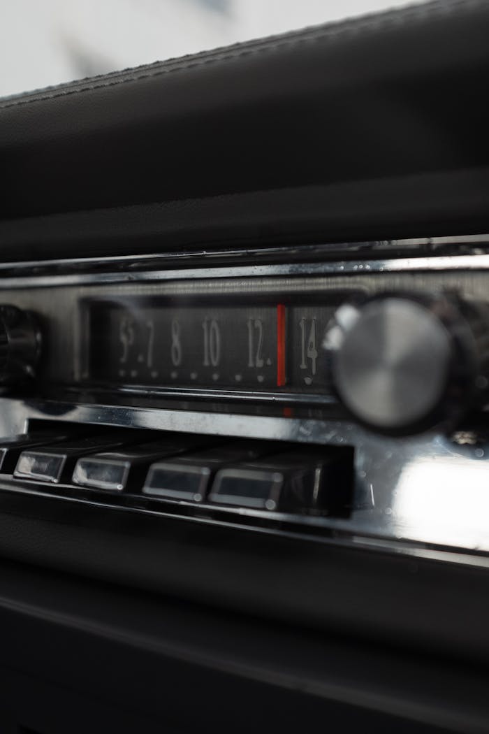 Black and Silver Car Stereo